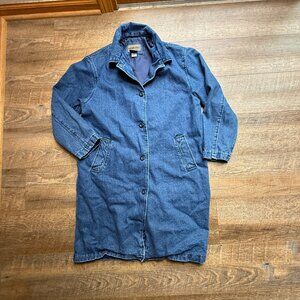 Brandon Thomas Longline Denim Coat Jacket Size Small